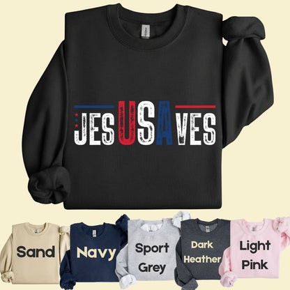 Jesus Saves USA Comfort Colors T Shirts Christian Patriotic Tee Religious American Flag Shirt Faith Cross Fourth of July Gifts