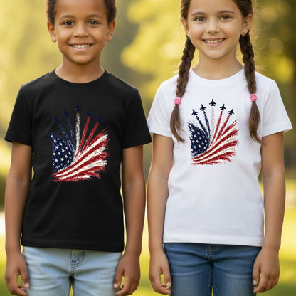 Jet Fighter Flyover Comfort Colors T Shirts Patriotic Air Show Tee American Flag Graphic Shirt 4th of July Fourth of July Gifts