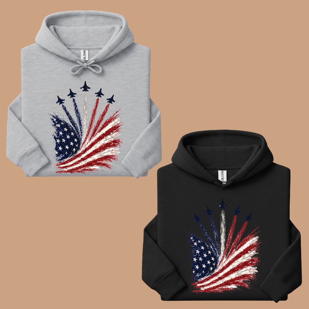Jet Fighter Flyover Comfort Colors T Shirts Patriotic Air Show Tee American Flag Graphic Shirt 4th of July Fourth of July Gifts