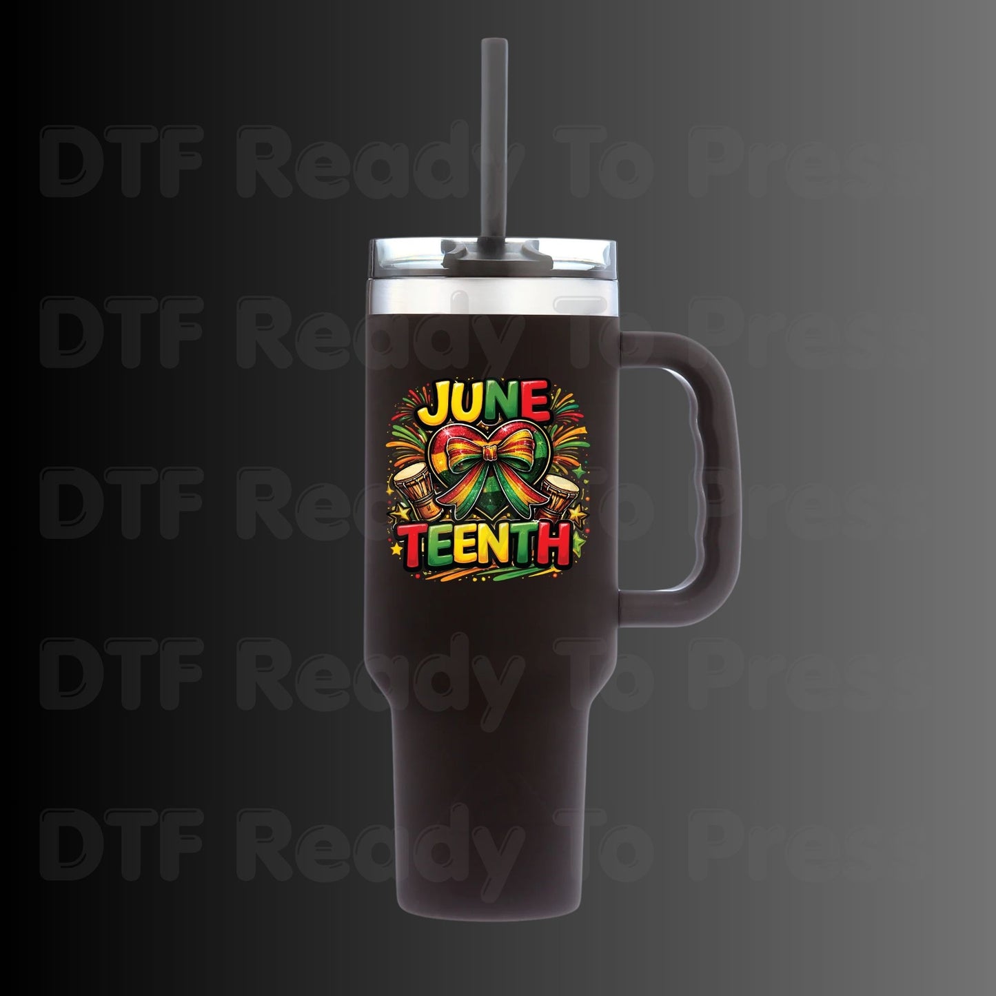Juneteenth Heart Bow Celebrate Freedom Day DTF Transfer Ready to Press African American Heat Transfer for Shirts Black History UV Sticker