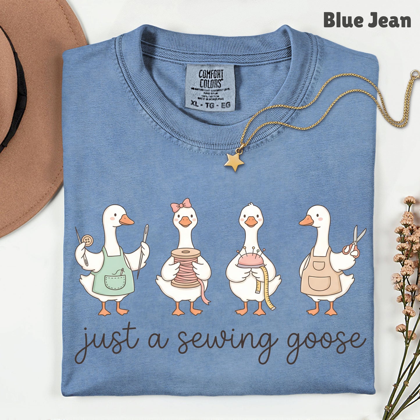 Just A Sewing Goose Comfort Colors T Shirt