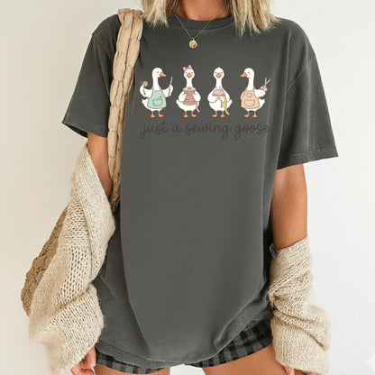 Just A Sewing Goose Comfort Colors T Shirt