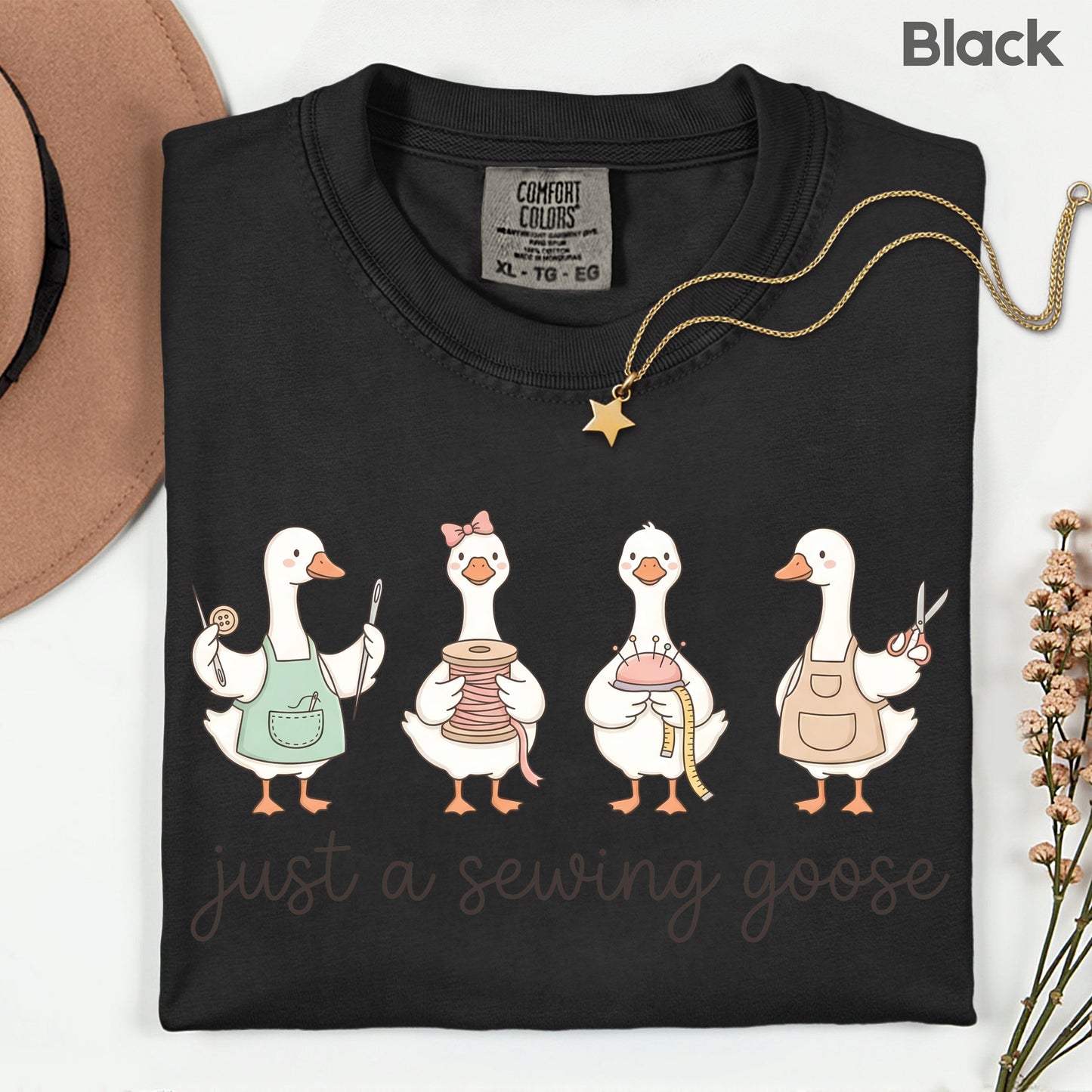 Just A Sewing Goose Comfort Colors T Shirt