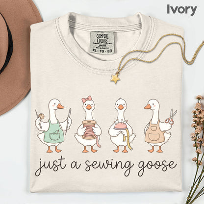 Just A Sewing Goose Comfort Colors T Shirt