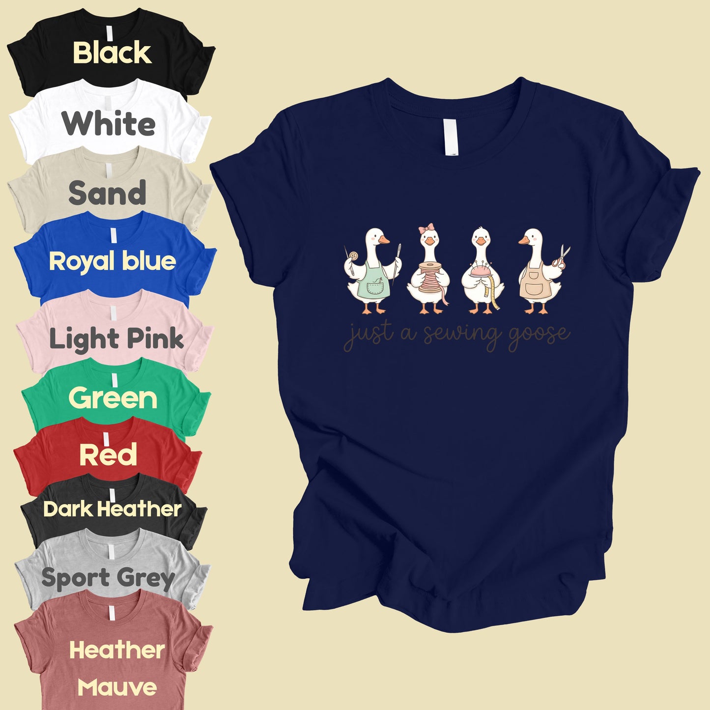 Just A Sewing Goose Comfort Colors T Shirt