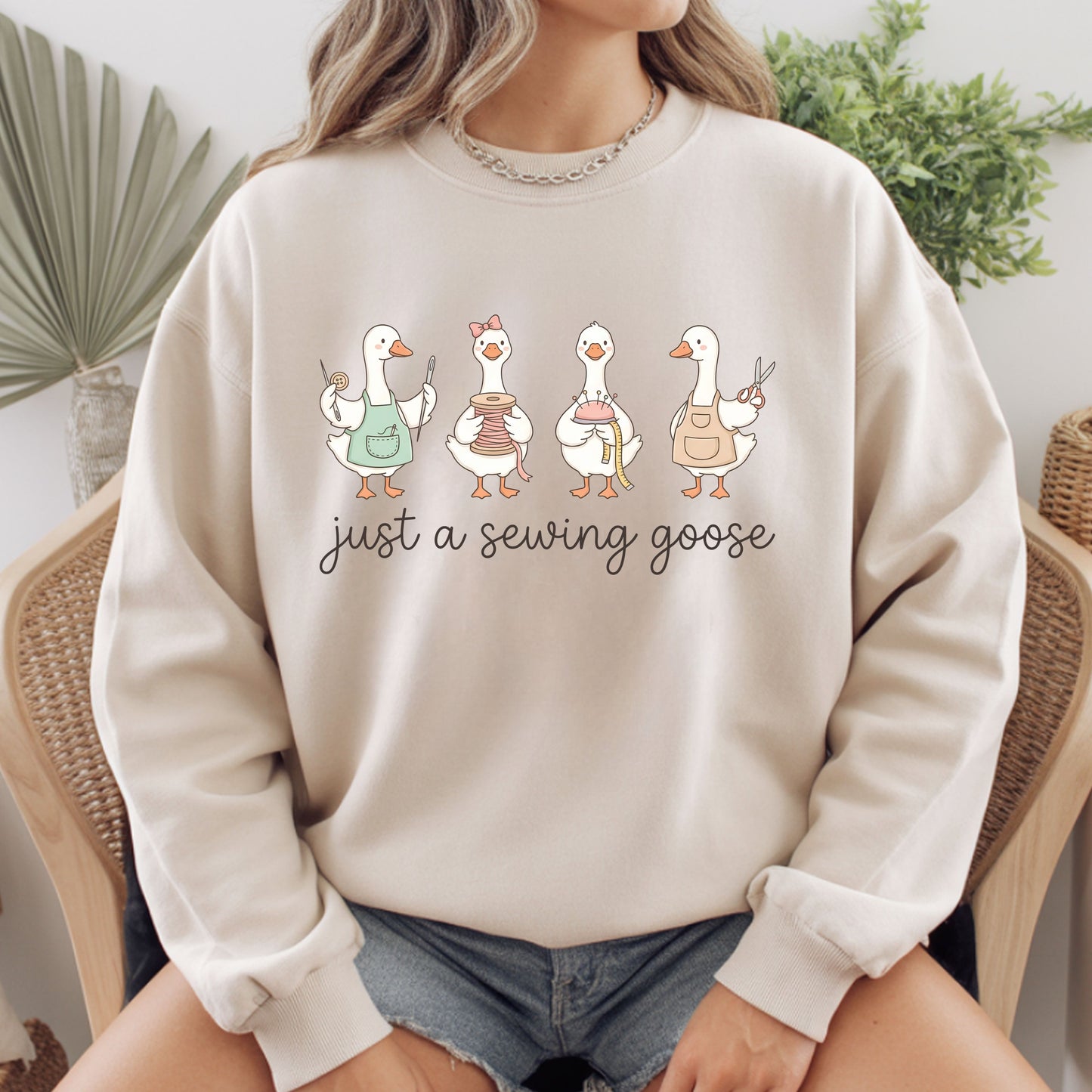 Just A Sewing Goose Comfort Colors T Shirt Cute Duck Youth Tee Seamstress Quilting Children Sweatshirt Sewing Machine Graphic Kids Apparel Hobbyist Gift