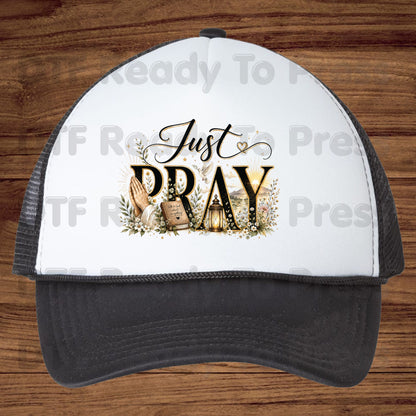 Just Pray DTF Transfer Ready to Press