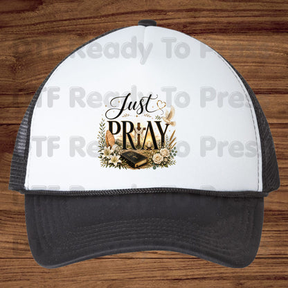 Just Pray DTF Transfer Ready to Press