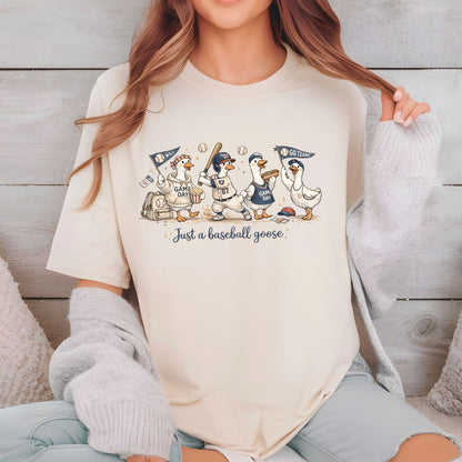 Just a Baseball Goose DTF Transfer Ready to Press Cute Geese Sports Game Day Hot Dog Popcorn Fun Animal UV Sticker Prints