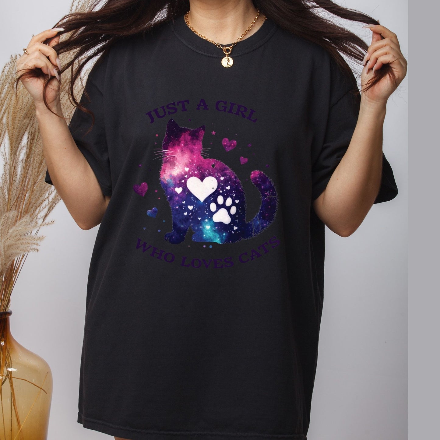 Just a Girl Who Loves Cats DTF Transfer ready to Press