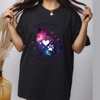 Just a Girl Who Loves Cats DTF Transfer ready to Press