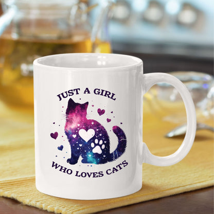 Just a Girl Who Loves Cats DTF Transfer ready to Press