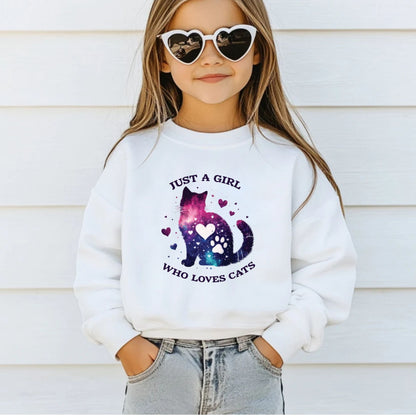 Just a Girl Who Loves Cats DTF Transfer ready to Press