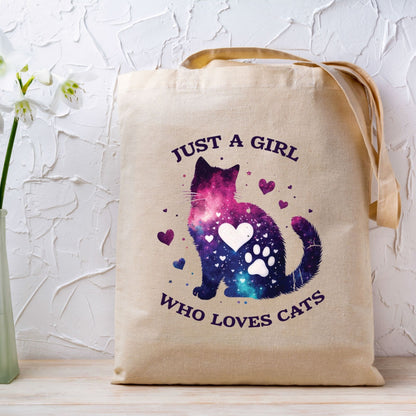 Just a Girl Who Loves Cats DTF Transfer ready to Press