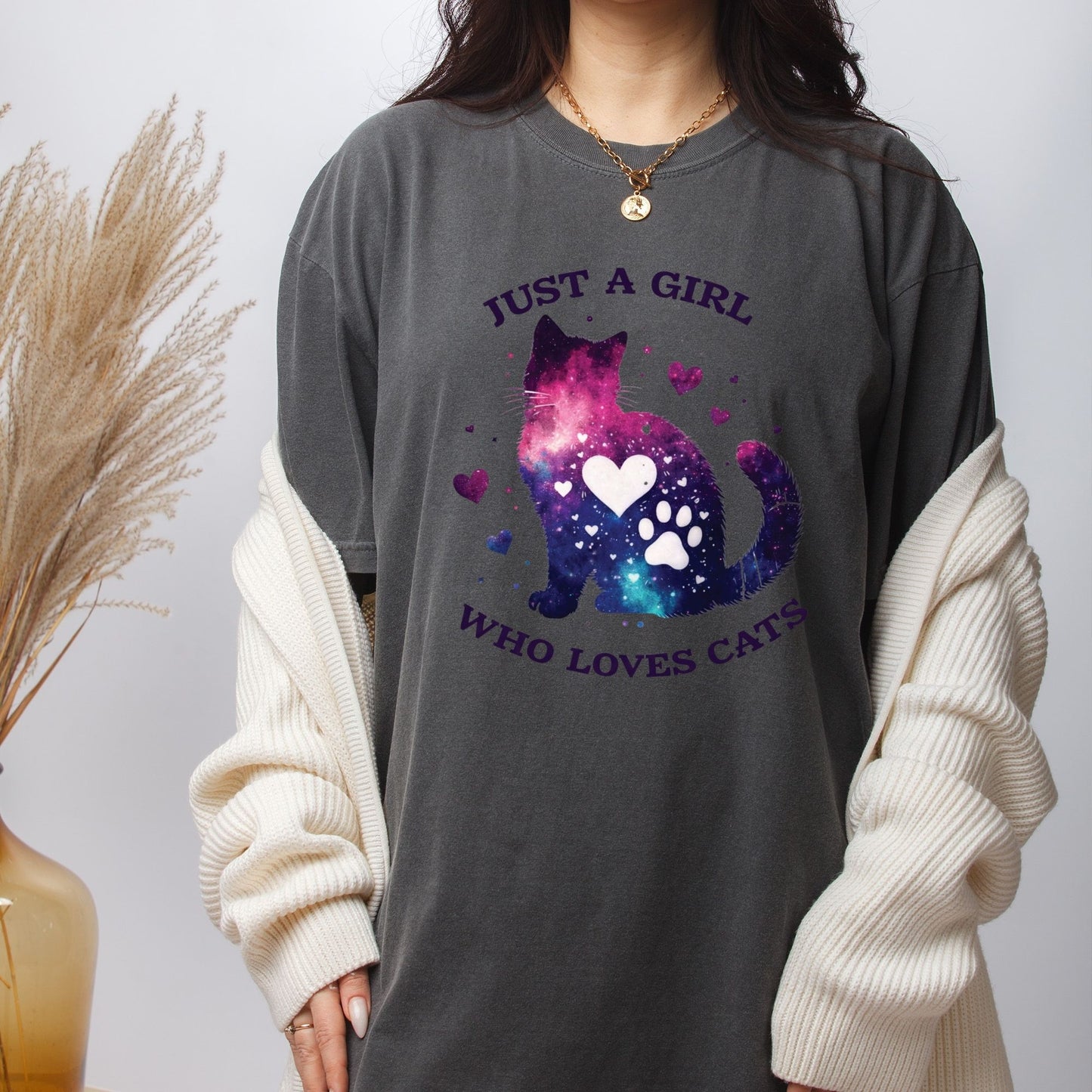 Just a Girl Who Loves Cats DTF Transfer ready to Press