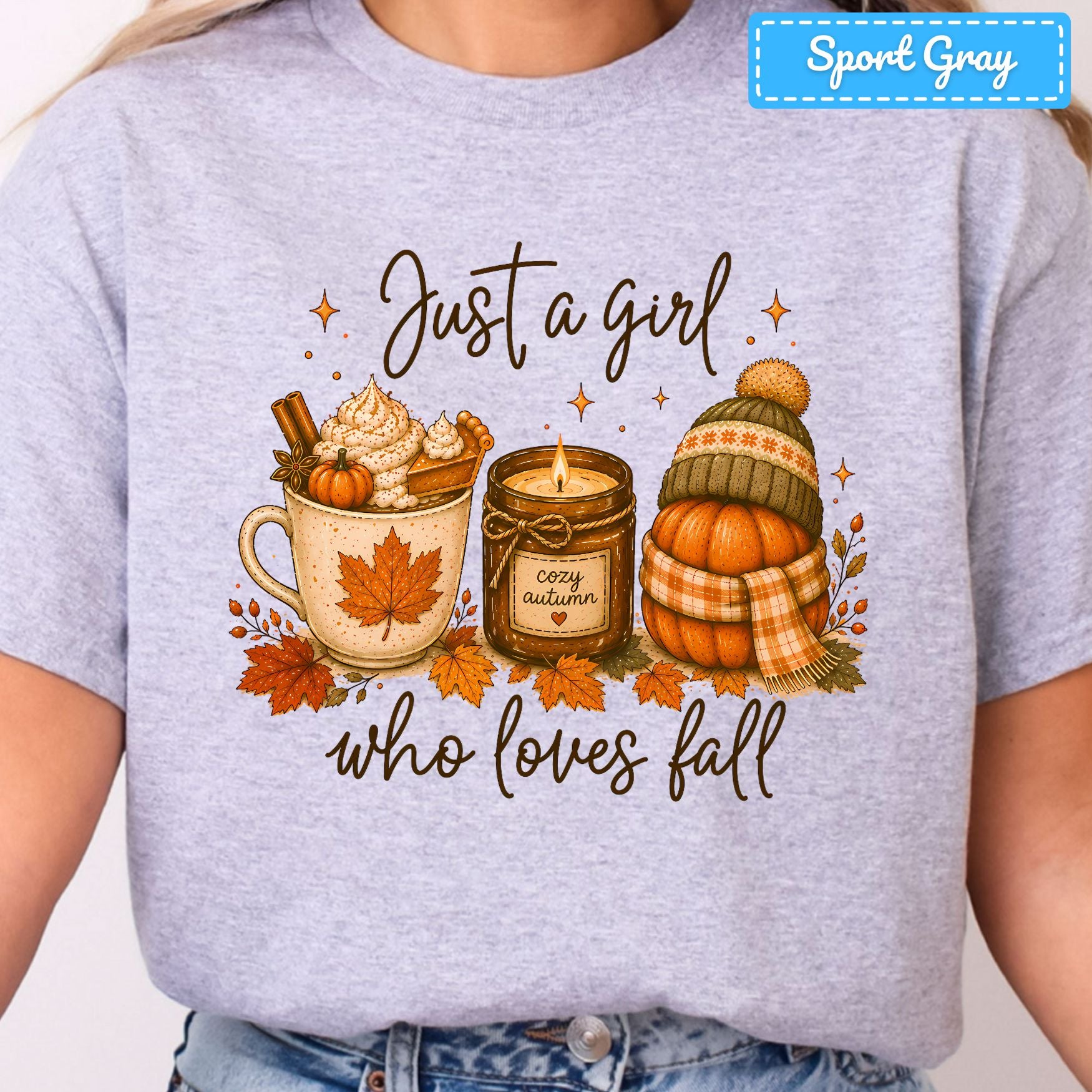 Just a Girl Who Loves Fall T-Shirt, Pumpkin Spice Latte Sweatshirt, Autumn Tee