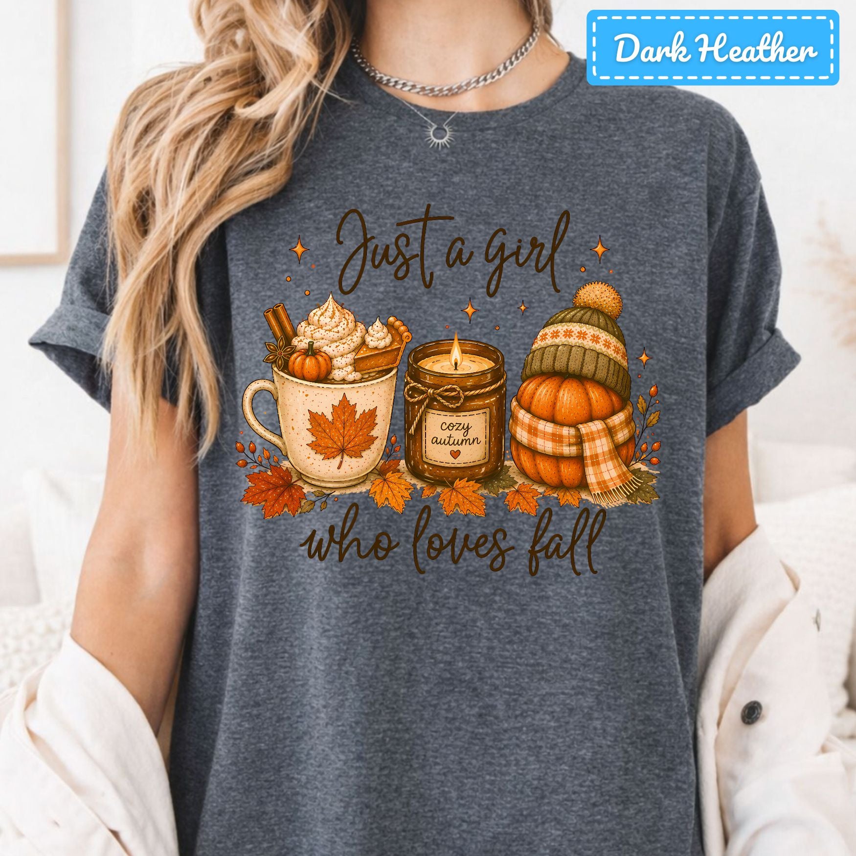 Just a Girl Who Loves Fall T-Shirt, Pumpkin Spice Latte Sweatshirt, Autumn Tee