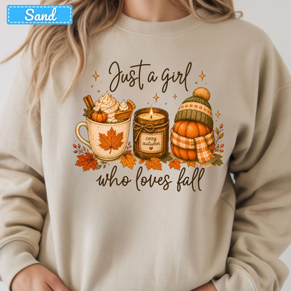 Just a Girl Who Loves Fall T-Shirt, Pumpkin Spice Latte Sweatshirt, Autumn Tee
