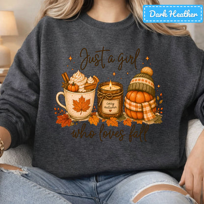Just a Girl Who Loves Fall T-Shirt, Pumpkin Spice Latte Sweatshirt, Autumn Tee