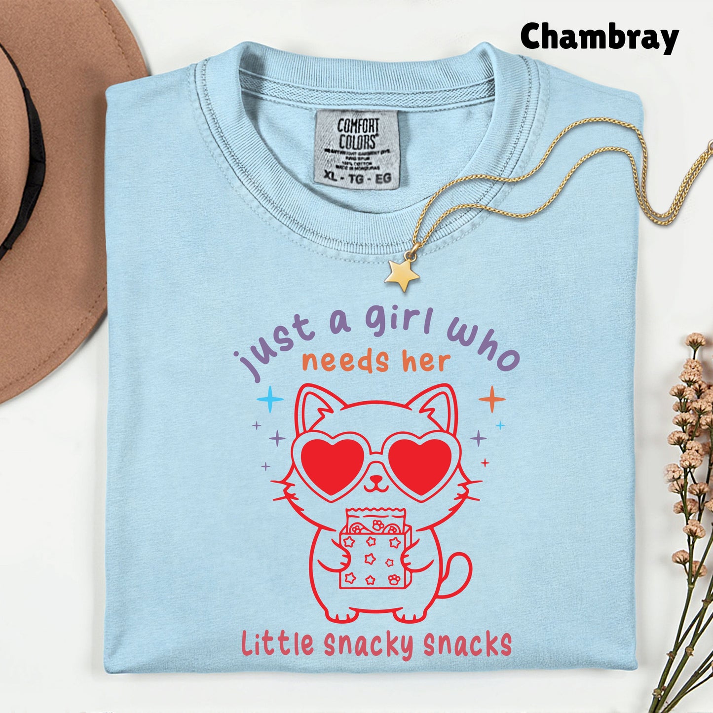 Just a Girl Who Needs Her Little Snacky Comfort Colors T Shirt