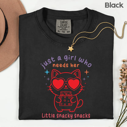 Just a Girl Who Needs Her Little Snacky Comfort Colors T Shirt