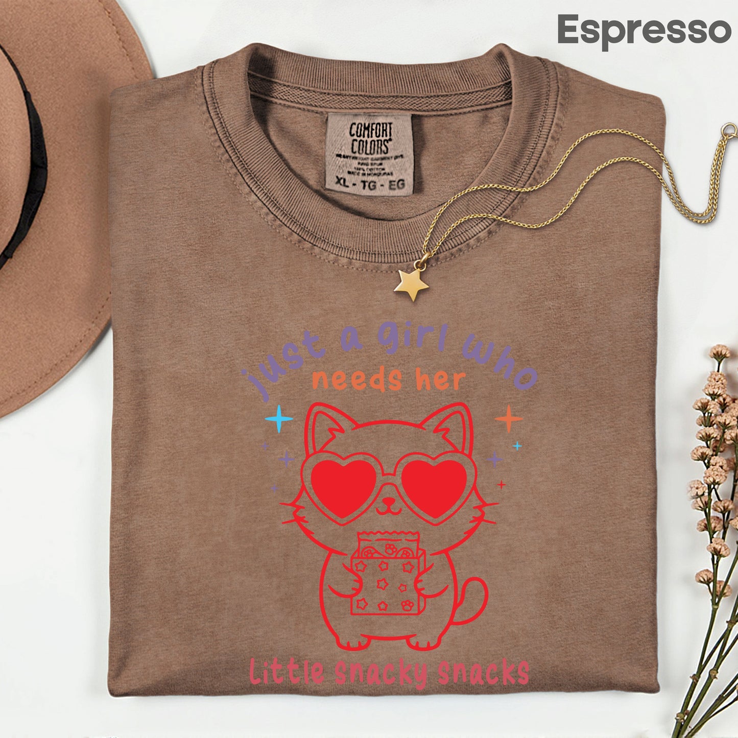 Just a Girl Who Needs Her Little Snacky Comfort Colors T Shirt