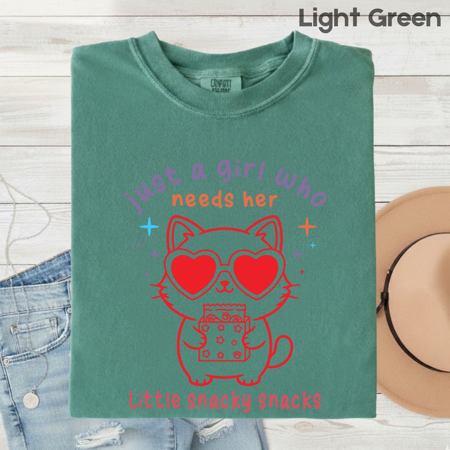 Just a Girl Who Needs Her Little Snacky Comfort Colors T Shirt