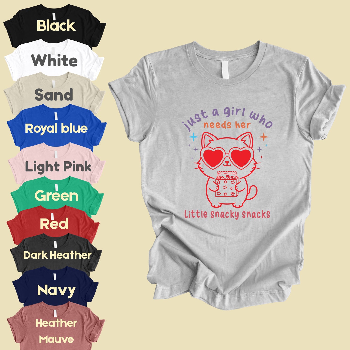 Just a Girl Who Needs Her Little Snacky Comfort Colors T Shirt