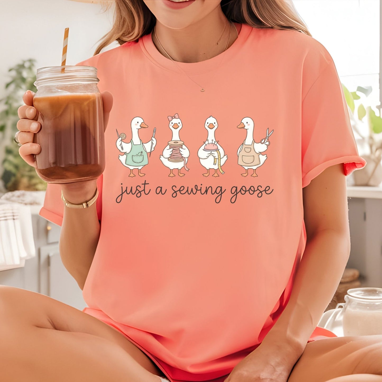 Just a Sewing Goose DTF Transfer Ready to Press