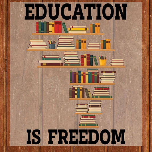 Learning Black History DTF Transfer Ready To Press Education is Freedom Heat Transfer For Shirts Black Lives Matter UV Sticker Prints