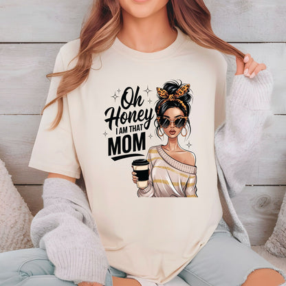 Leopard Mothers Day DTF Transfer ready to Press Coffee Mom Bun Heat Transfer for Shirts Mom UV Sticker Prints Mommy Iron on Transfer