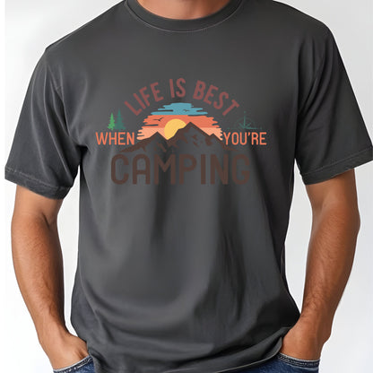 Life Is Best Camping Comfort Colors T Shirt