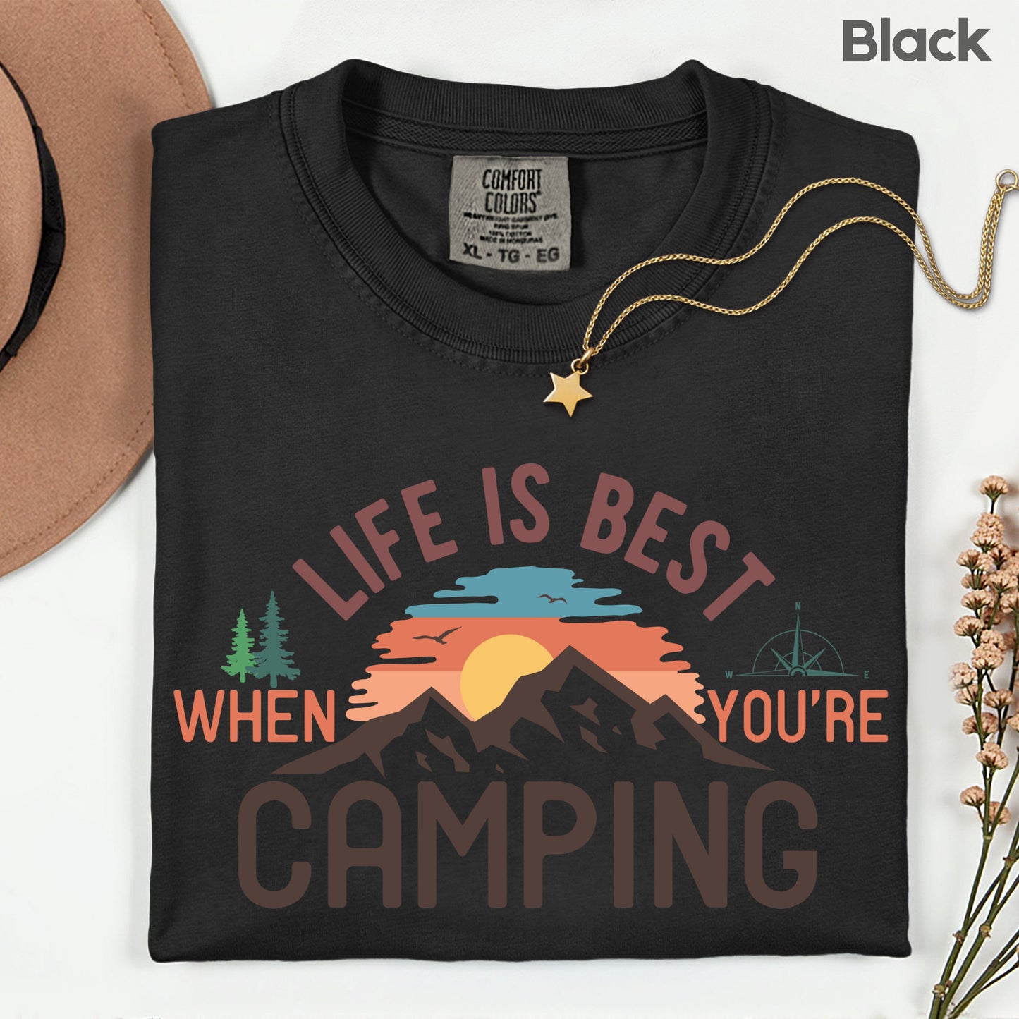 Life Is Best Camping Comfort Colors T Shirt