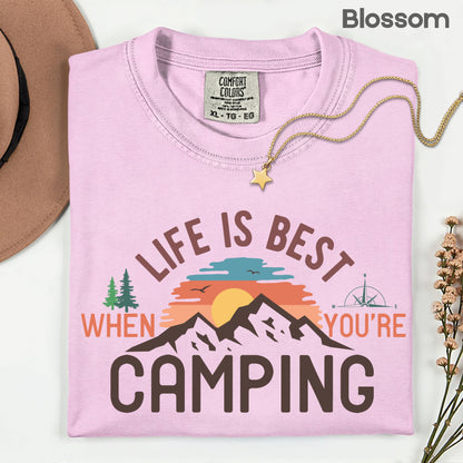 Life Is Best Camping Comfort Colors T Shirt