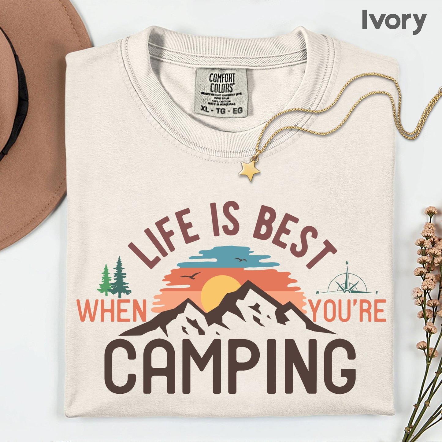 Life Is Best Camping Comfort Colors T Shirt