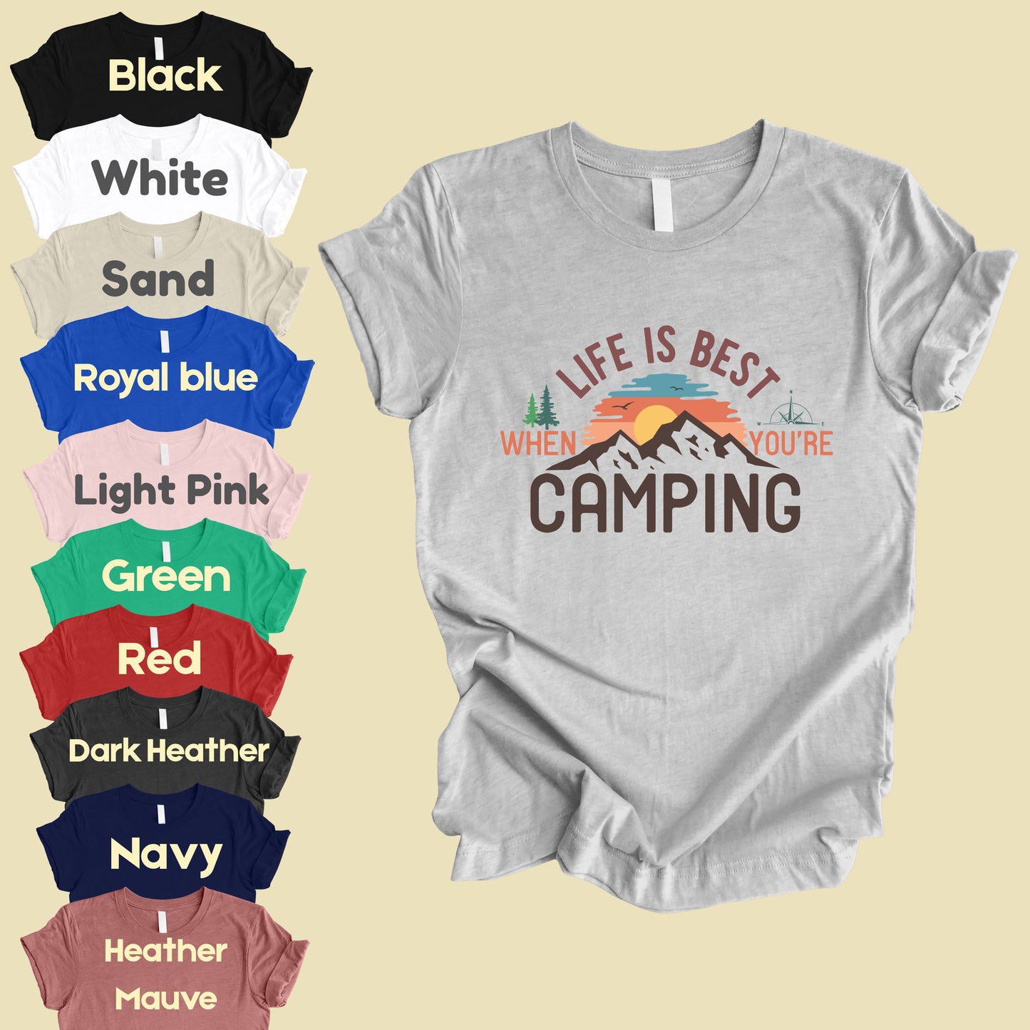 Life Is Best Camping Comfort Colors T Shirt