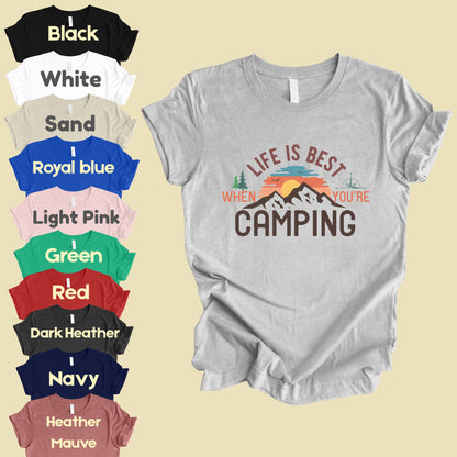 Life Is Best Camping Comfort Colors T Shirt
