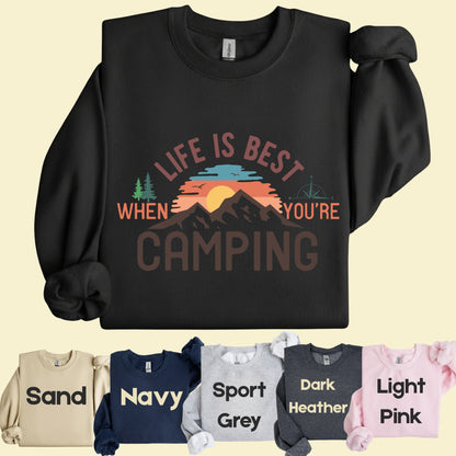 Life Is Best Camping Comfort Colors T Shirt
