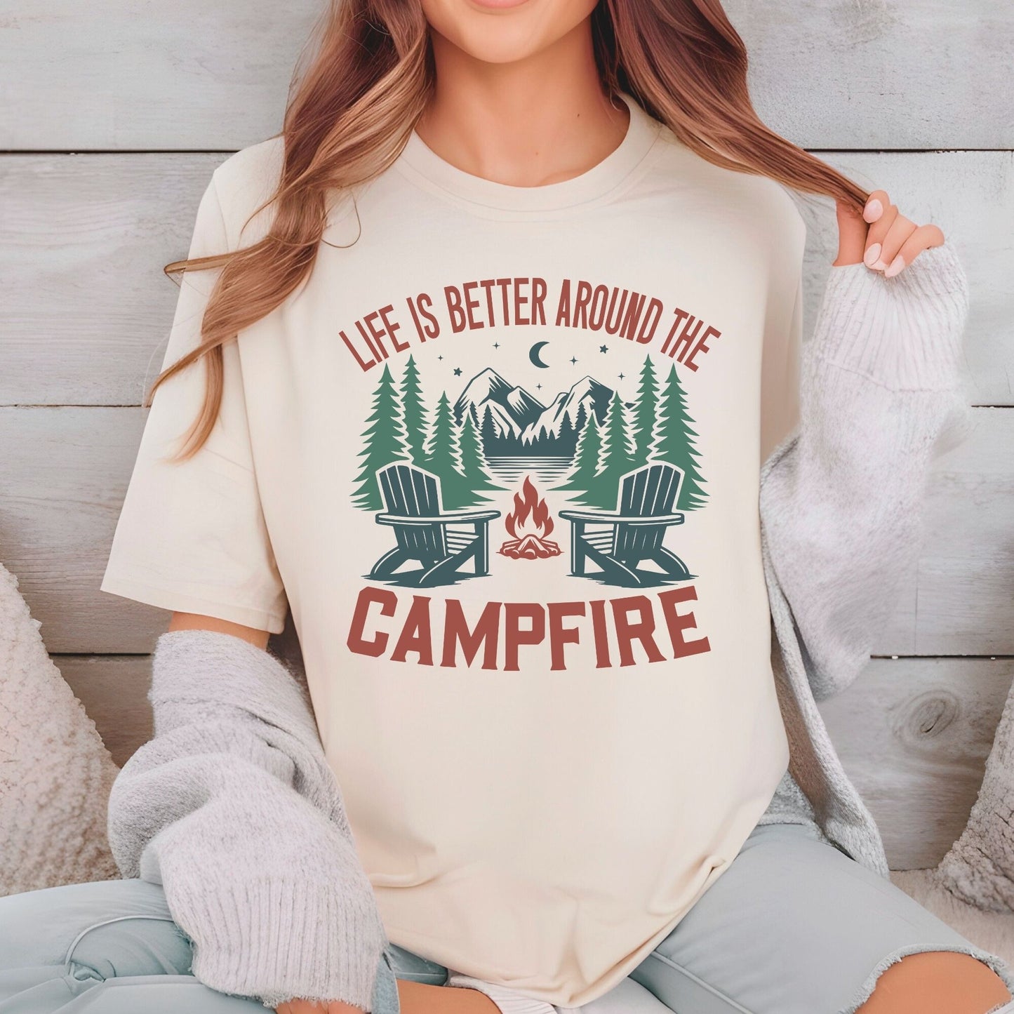 Life Is Better Around The Campfire DTF Transfer