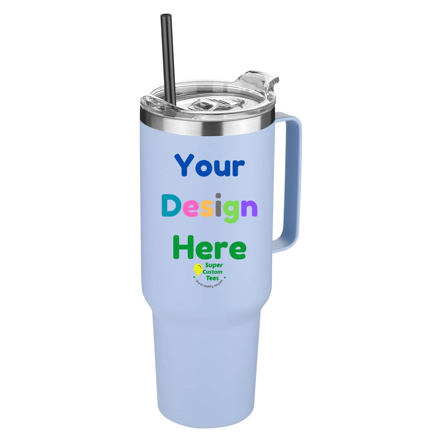 Custom Tumbler Insulated Stainless Steel Tumbler with Handle - 40 oz