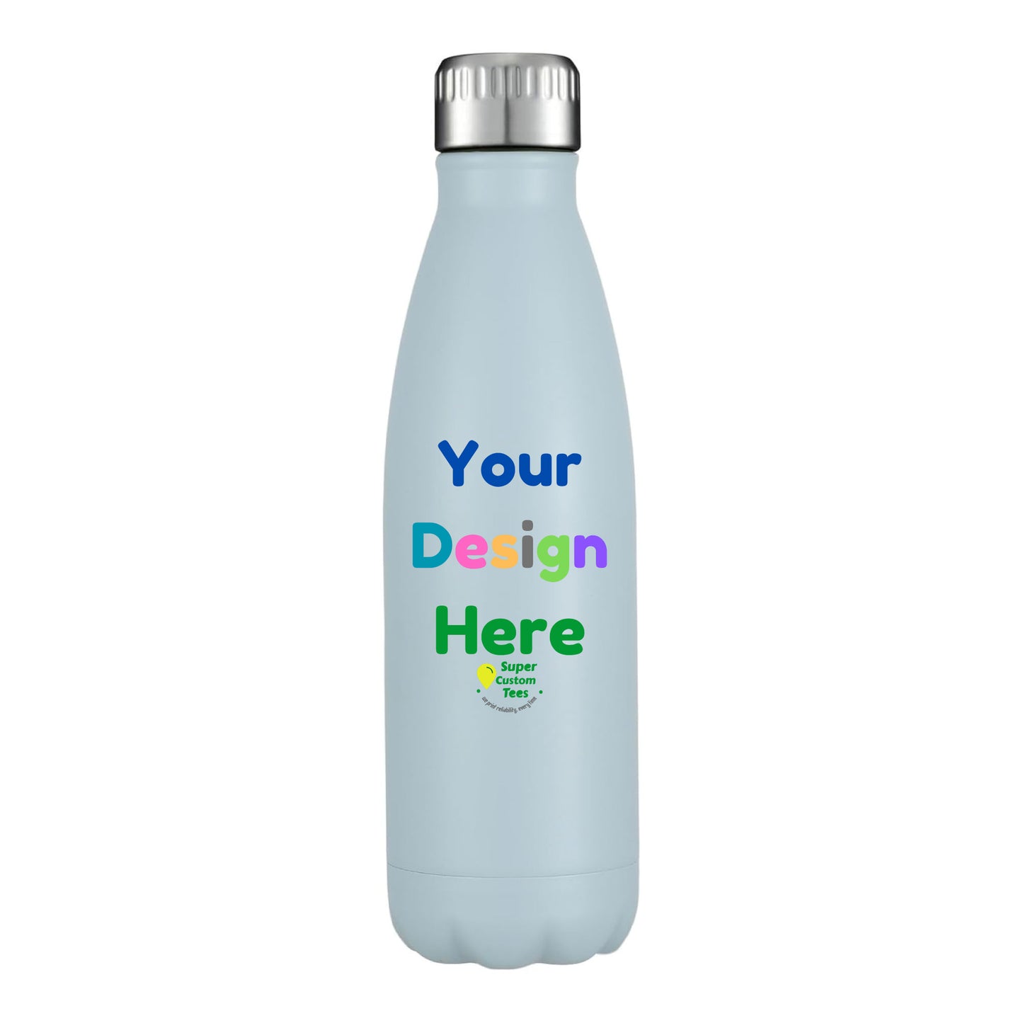 Custom Stainless Steel Water Bottle Insulated Double Wall Metal Sport Reusable Water Bottles - 17 oz