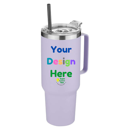 Custom Tumbler Insulated Stainless Steel Tumbler with Handle - 40 oz