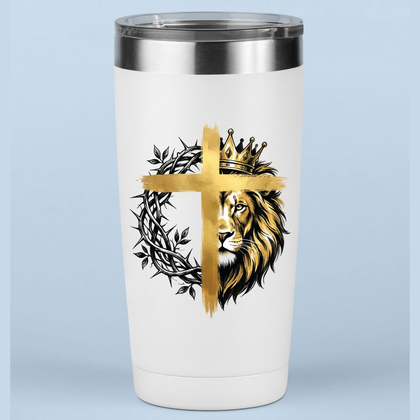 Lion Christian Cross DTF Transfer