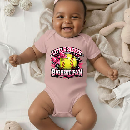 Little Sister Biggest Fan Youth Shirt Softball Sister Sweatshirt