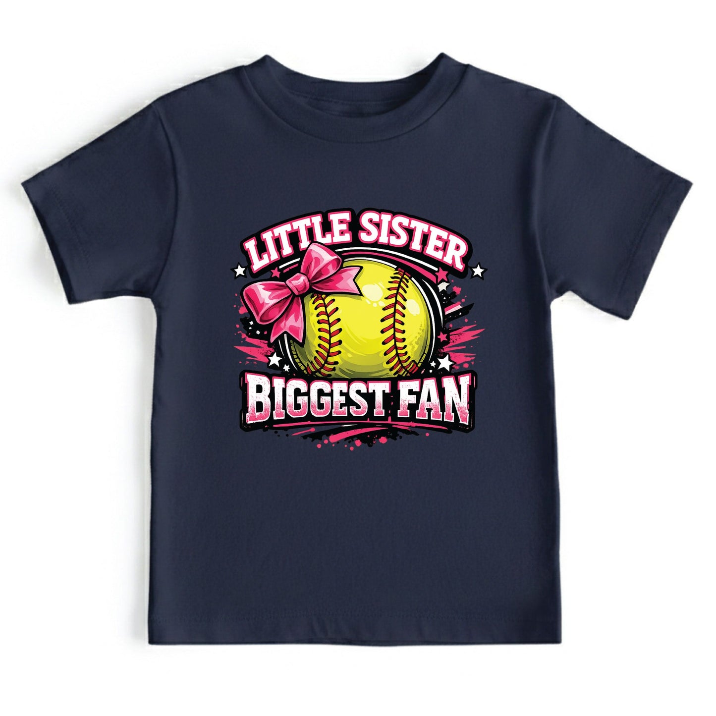 Little Sister Biggest Fan Youth Shirt Softball Sister Sweatshirt