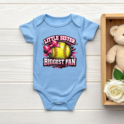 Little Sister Biggest Fan Youth Shirt Softball Sister Sweatshirt