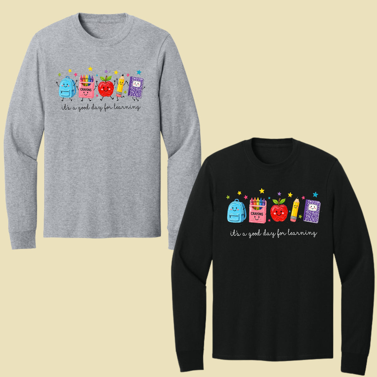 Good Day for Learning Teacher T-Shirt, Cute School Supplies Educator Tee