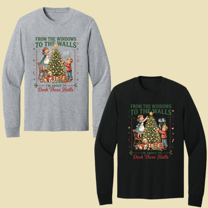 From the Windows to the Walls Christmas Tree T-Shirt, Funny Vintage Holiday Tee