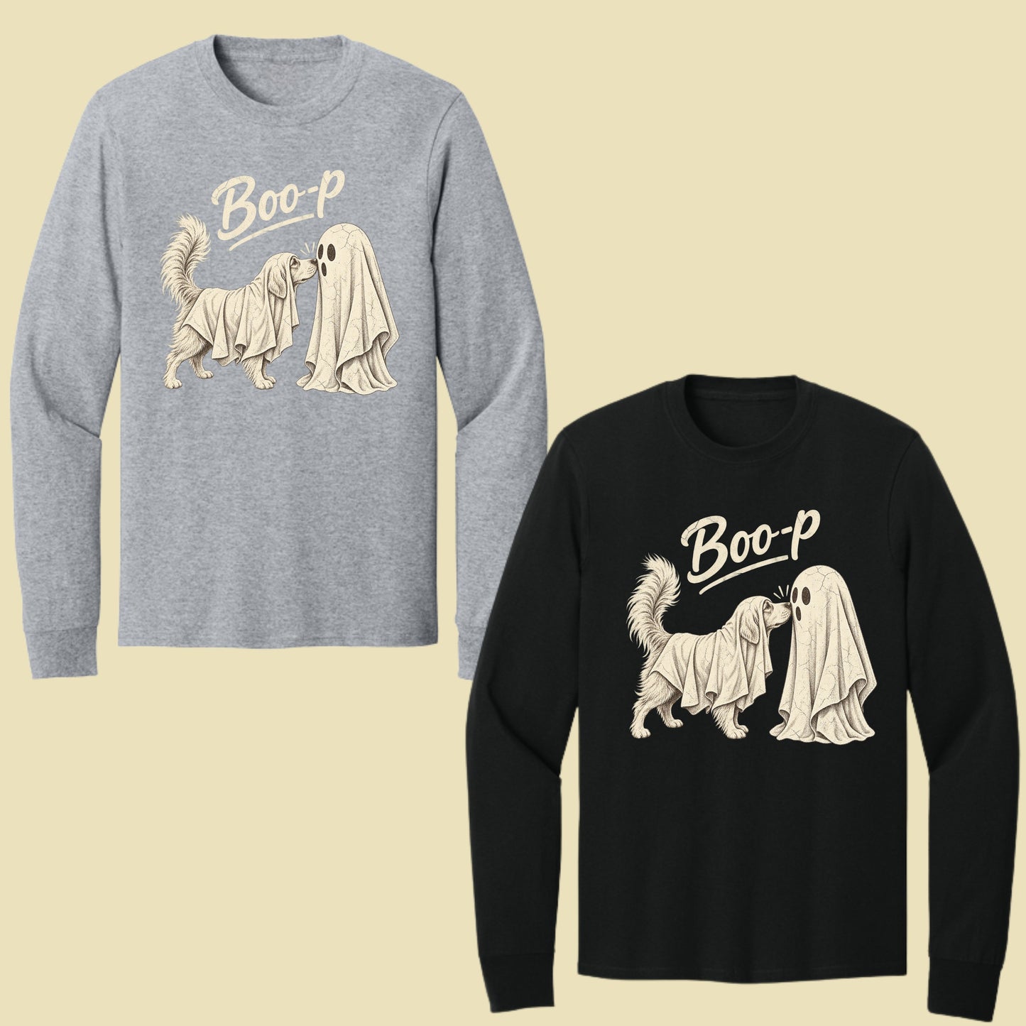 Halloween Dog Ghost Boop T-Shirt, Cute Spooky Season Golden Retriever Dog Lover Tee