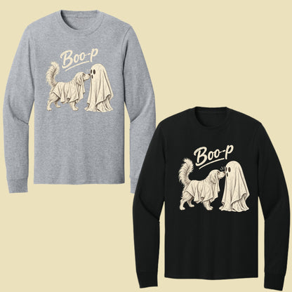 Halloween Dog Ghost Boop T-Shirt, Cute Spooky Season Golden Retriever Dog Lover Tee